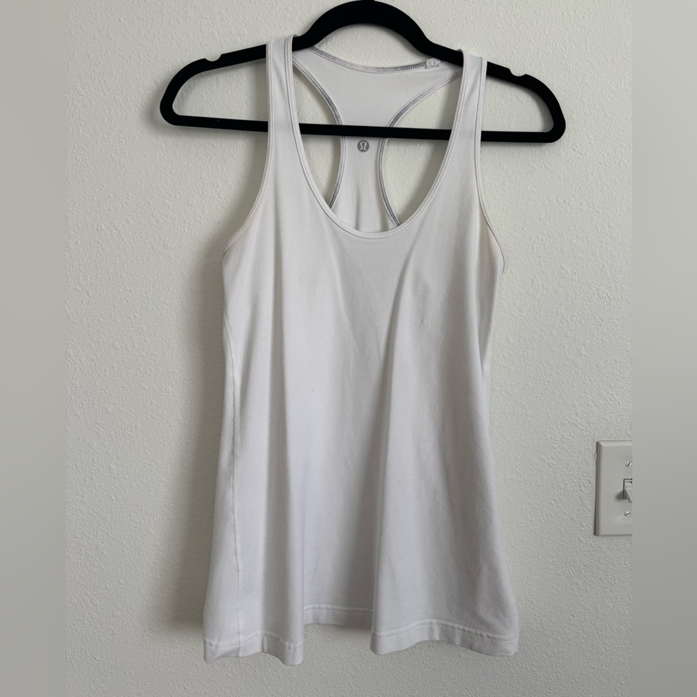 lululemon athletica White Racer Back Tank